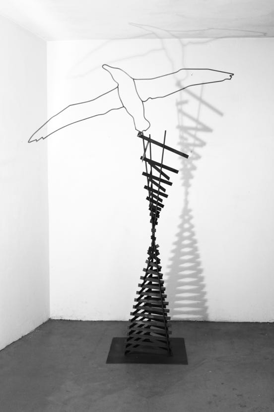 giuliano giancotti sculture ferro installazioni figurativo ricerca studio design spazio